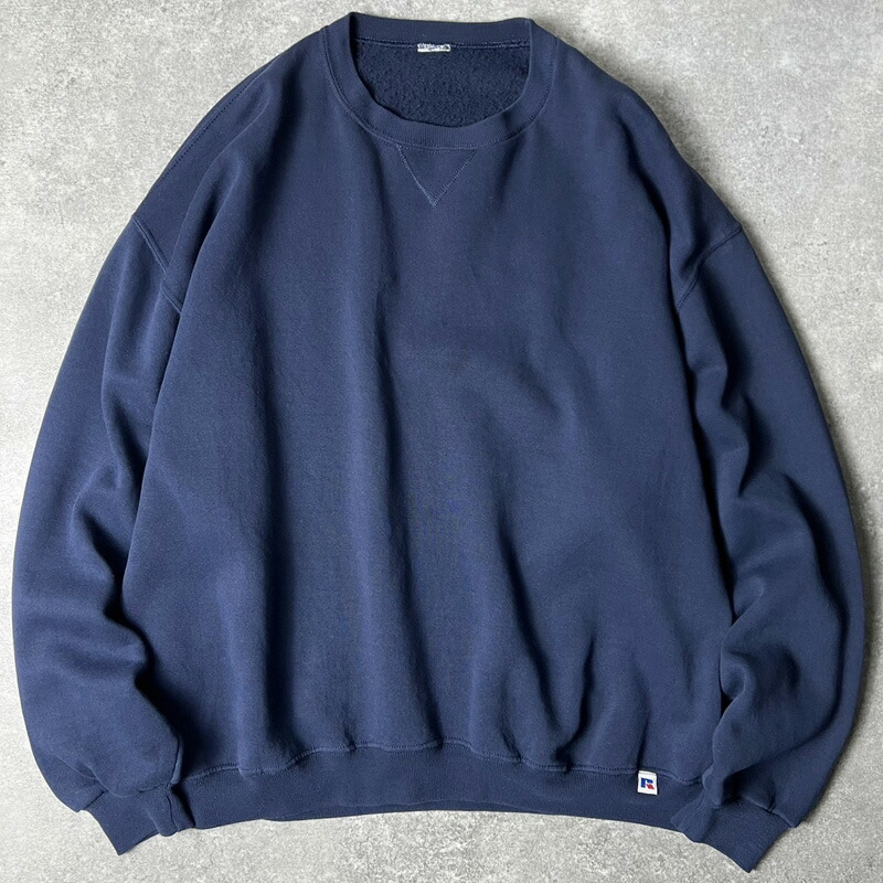 ☆*様 ラッセル　ヴィンテージ　90Ｓ　メイドインUSA　カレッジロゴ　紺色ネイ 楽天市場】90s RUSSELL カレッジ ロゴ 刺繍 スウェット