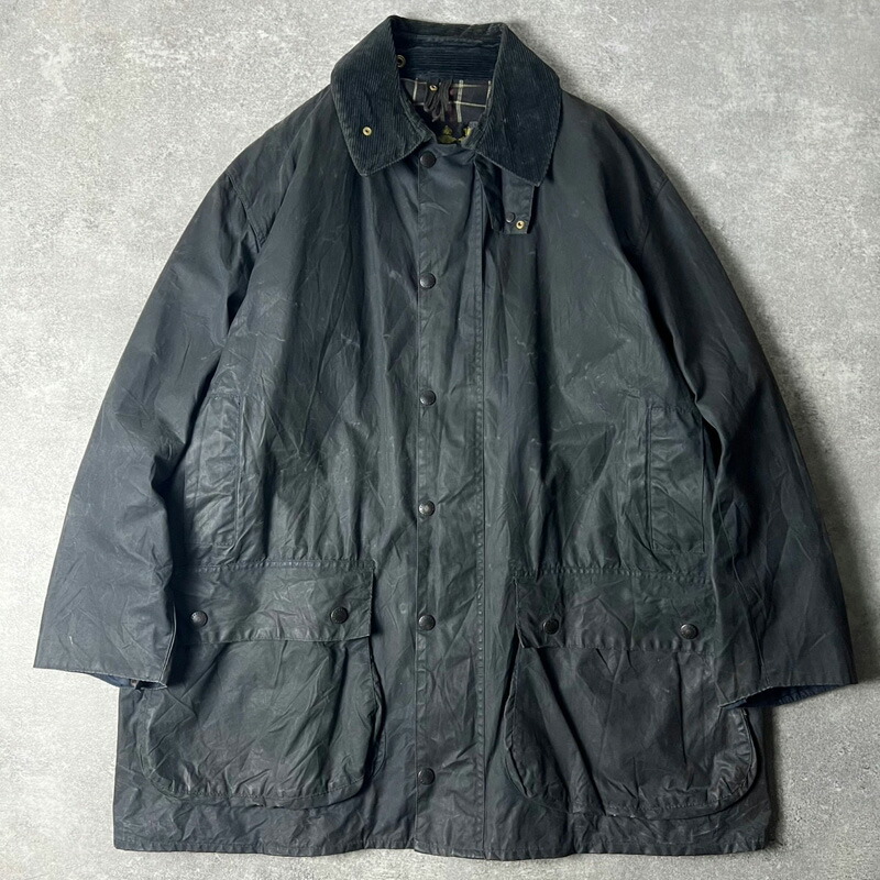 激渋　古着　ビンテージオイルドジャケット オリーブグリーン 古着 90s 英国製 Barbour 日本未発売 「NORTHUMBRIA」 防寒 8oz