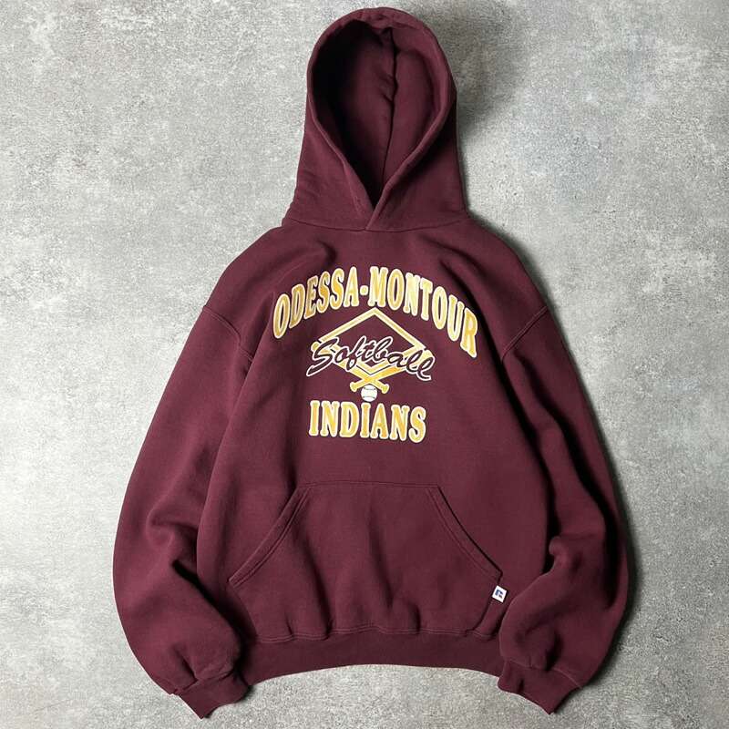 70s 80s RUSSELL ラッセル 金タグ パーカー バックプリント L 70-80's RUSSELL スウェットパーカー “金タグ / バックプリント