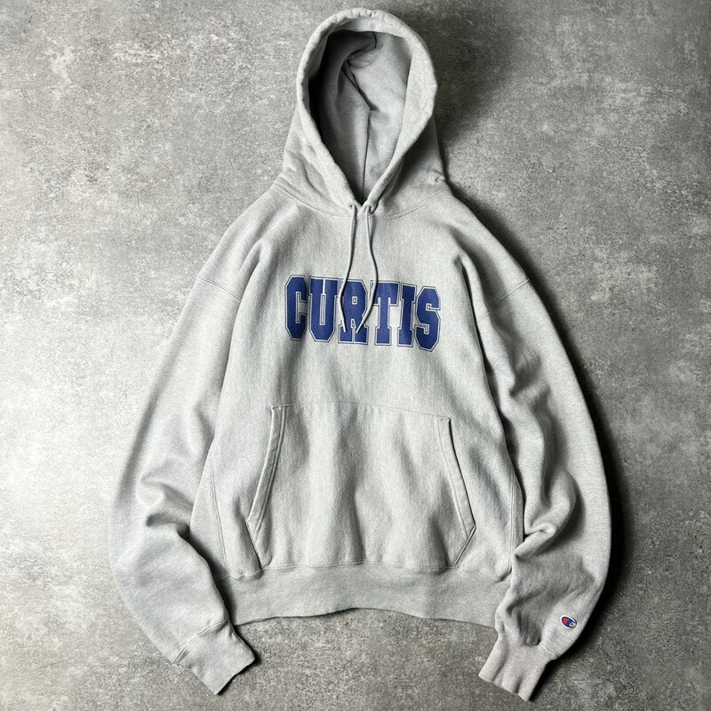 古着 00s チャンピオン プレミアム リバースウィーブ 企業ロゴ 刺繍 黄色 中古・古着通販】Champion REVERSE WEAVE (チャンピオン