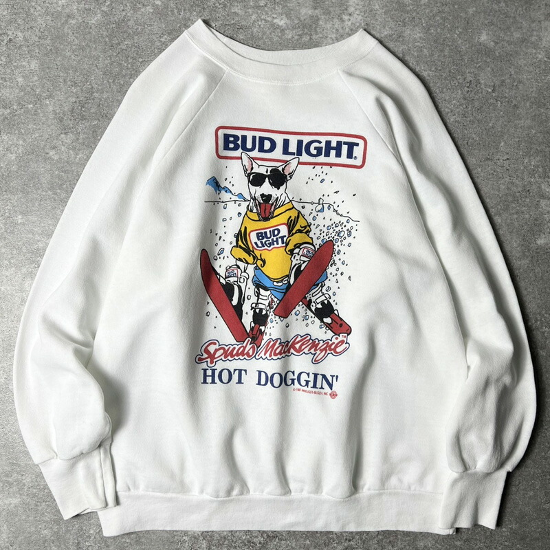 80s バドワイザー オフィシャル キャラクター プリント スウェット トレーナー XL / 80年代 ビンテージ キャラ Budweiser 企業 【中古】 古着 アメリカ古着 USED ユーズド 中古 VINTAGE US古着 アメカジ