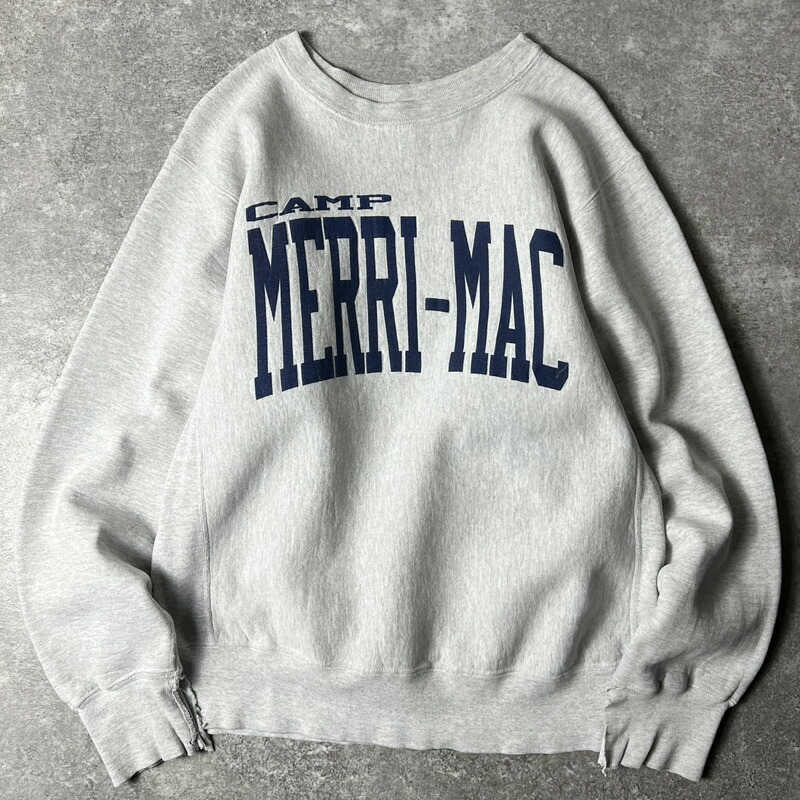 90s ヘインズ Hanes カレッジロゴ スウェット トレーナー 霜降りグレー 90s～ Hanes ヘインズ カレッジ ロゴ風プリント スウェット