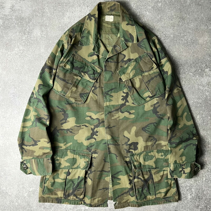 米軍実物 60’s NAM戦 ERDL ジャングルファティーグジャケット S-L M-R】U.S.Army 60's Jungle Fatigue Jacket ERDL 