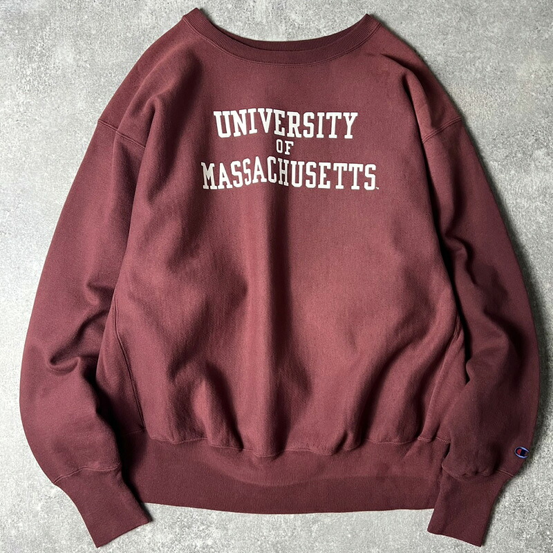 楽天市場】80s USA製 Champion 3段 カレッジ プリント リバース