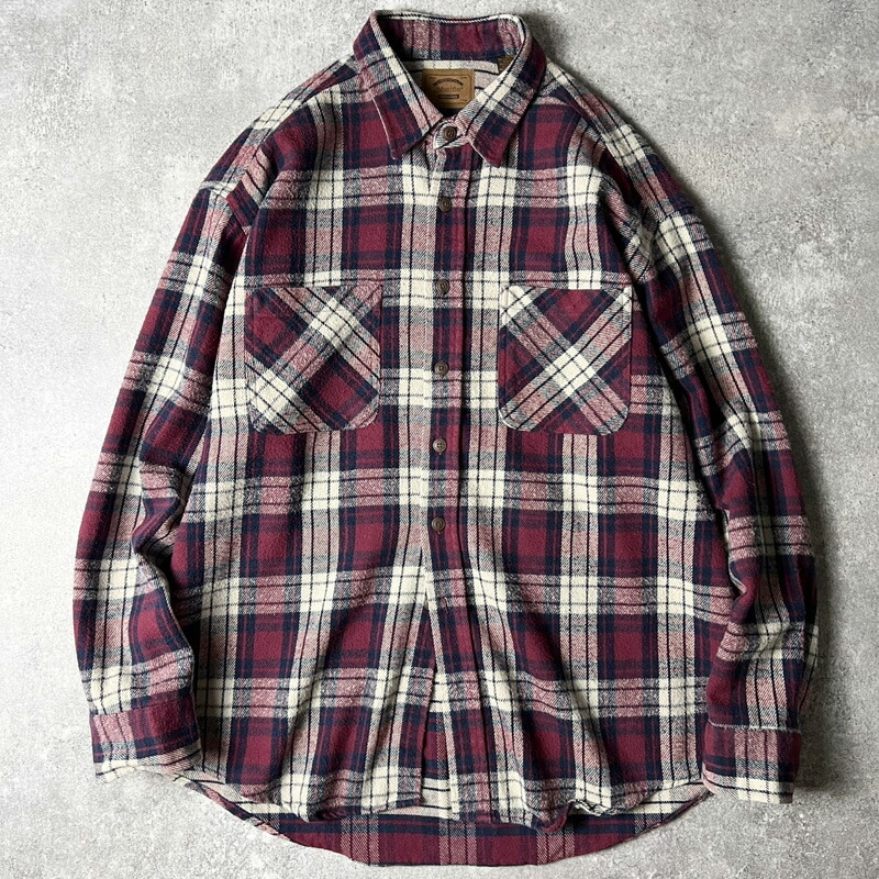 楽天市場】90s ST JOHN'S BAY チェック 長袖 ヘビー フランネル シャツ
