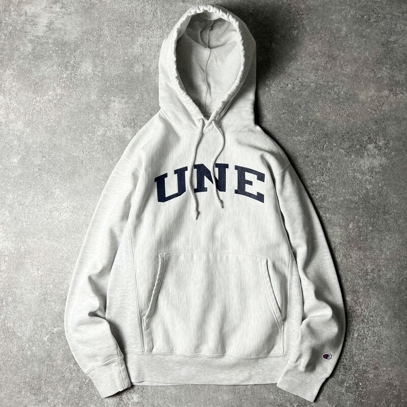 90s Champion リバースウィーブ パーカー 紐付き 美品 チャンピオン 90s USA製 Championチャンピオン スクリプト ビッグロゴ刺繍