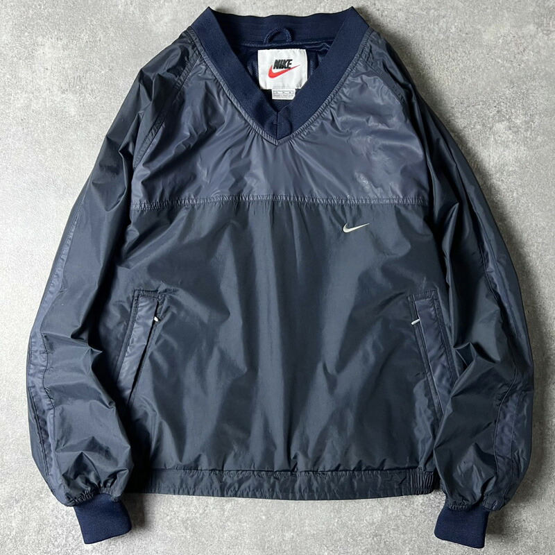 楽天市場】90s NIKE スウォッシュ ロゴ 刺繍 プルオーバー ナイロン