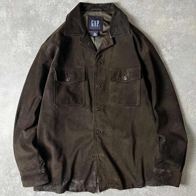 90s〜 GAP スエードシャツジャケット　ブラウン　オールドギャップ 90s〜 GAP スエードシャツジャケット ブラウン オールドギャップ