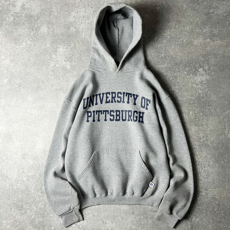 ラッセル 金タグ 70s 80s パーカー プルオーバー 裏起毛 グレー M f061003-10_1.jpg