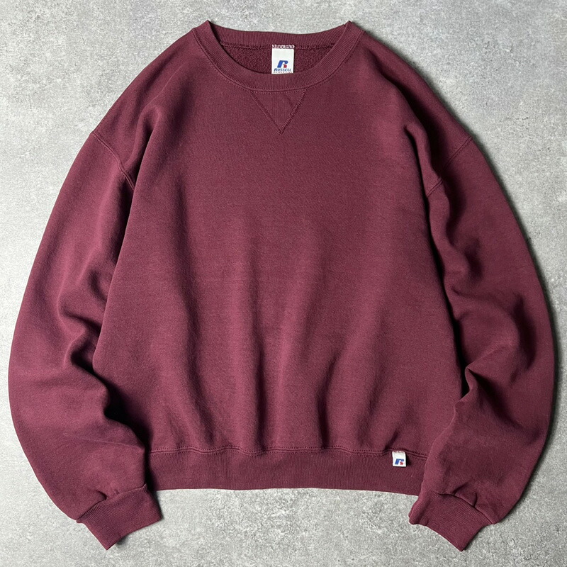 楽天市場】レアカラー 00s RUSSELL 無地 前V スウェット