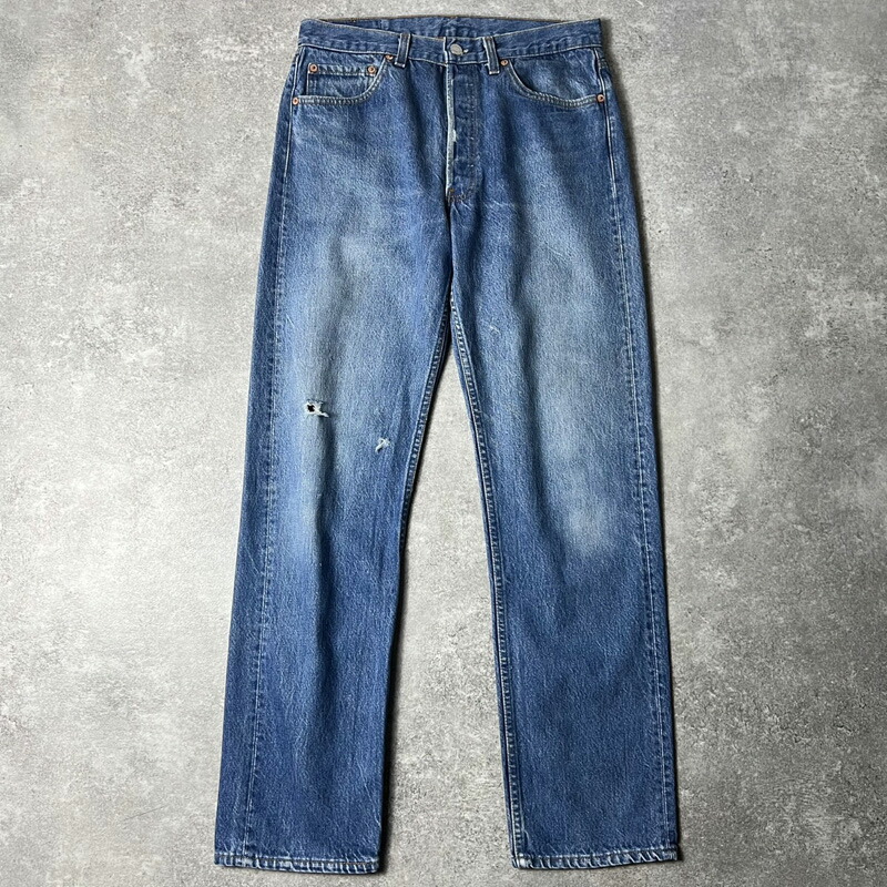楽天市場】ヒゲ 90s USA製 Levis 501 デニム パンツ 32 33 / 90年代
