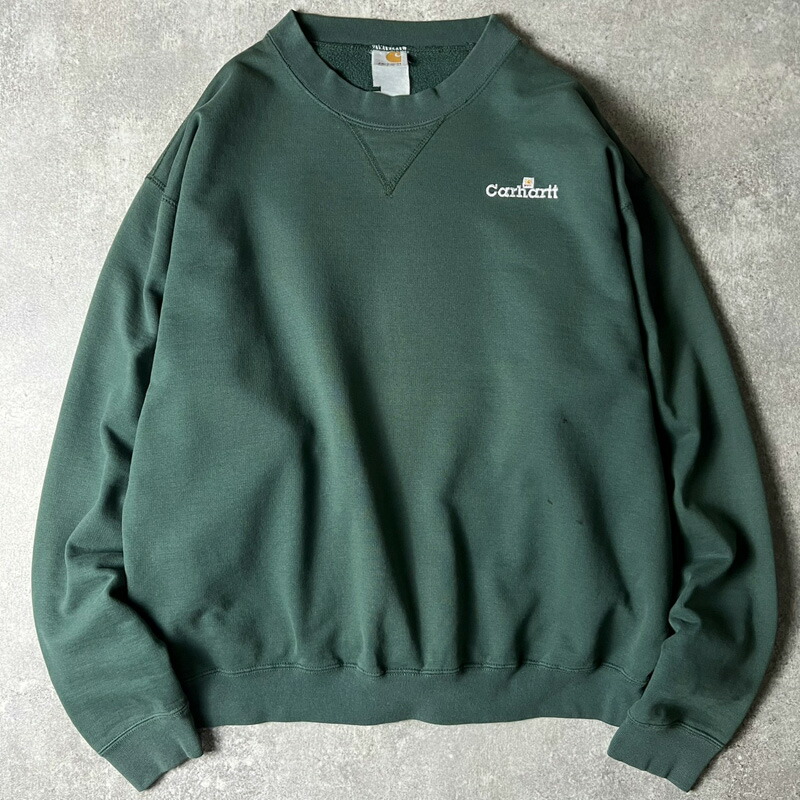 楽天市場】90s Carhartt ワンポイント ロゴ 刺繍 前V スウェット