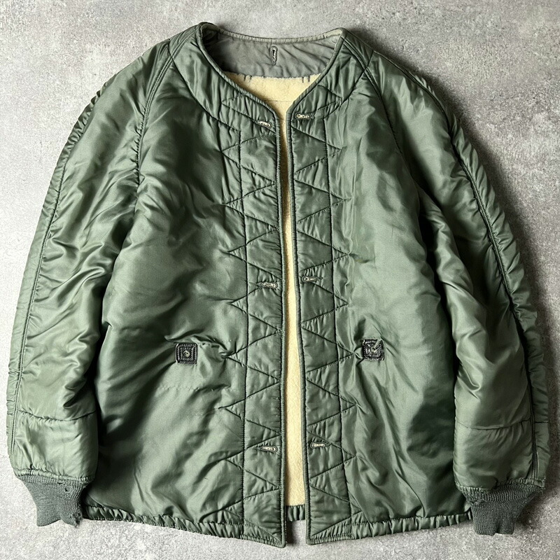 60s USAF 米軍実物 羊毛 パイル ラインドライブ 上衣 / 60年月日 ビンテージ ミリタリー キャトル リヴァーシブル 空軍 オリーブ 【中古】 古着 亜米利加古着 USED ユーズド 中古 VINTAGE US古着 アメカジ