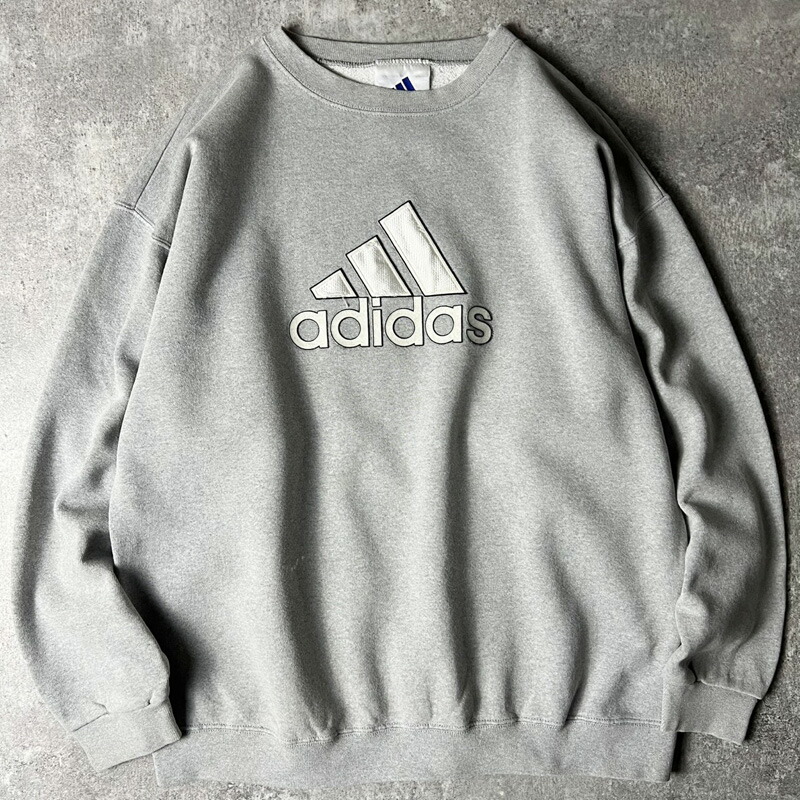 90s adidas スウェット　トレーナー　グレー 楽天市場】90s adidas パフォーマンス ロゴ 刺繍 スウェット