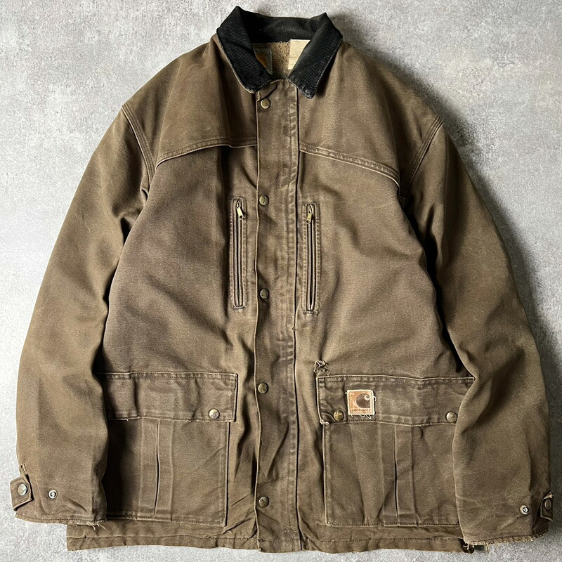 80s 90s USA製 Carhartt ブランケット ライナー ダック マウンテン コート L / 80年代 90年代 アメリカ製 ビンテージ カーハート ジャケット 【中古】 古着 アメリカ古着 USED ユーズド 中古 VINTAGE US古着 アメカジ｜US古着 RUMRAGE 店
