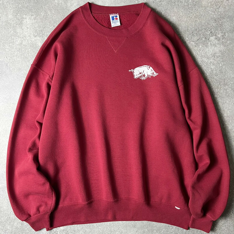 楽天市場】90s RUSSELL 3段 カレッジ プリント スウェット トレーナー