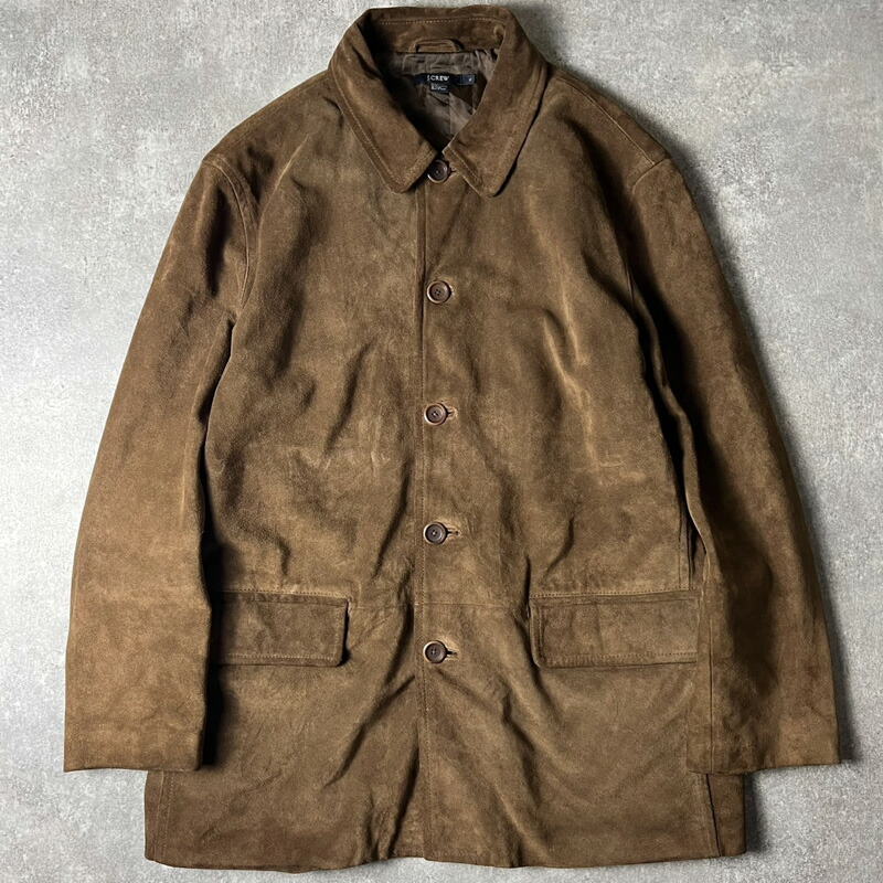 00s J.CREW 中綿 ラインドライブ付き添い人 本革 スエードクロス なめし革 上衣 XL / J労働者の一団 00年月日 年寄りの 革ジャン 赤銅色 二分の一厚地の外套 【中古】 古着 亜米利加古着 USED ユーズド 中古 VINTAGE US古着 アメカジ