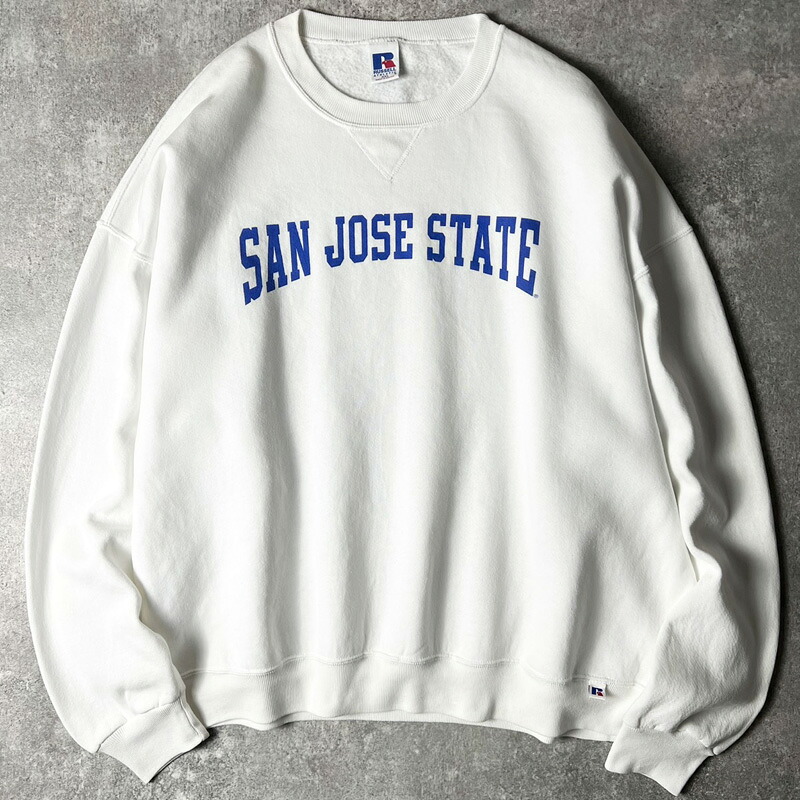 90s RUSSELL 分科大学 刷り上げる 流汗 調教師 XXL / 90日付け 年寄りの ラッセル 白いこと 白 流汗 【中古】 古着 亜米利加古着 USED ユーズド 中古 VINTAGE US古着 アメカジ