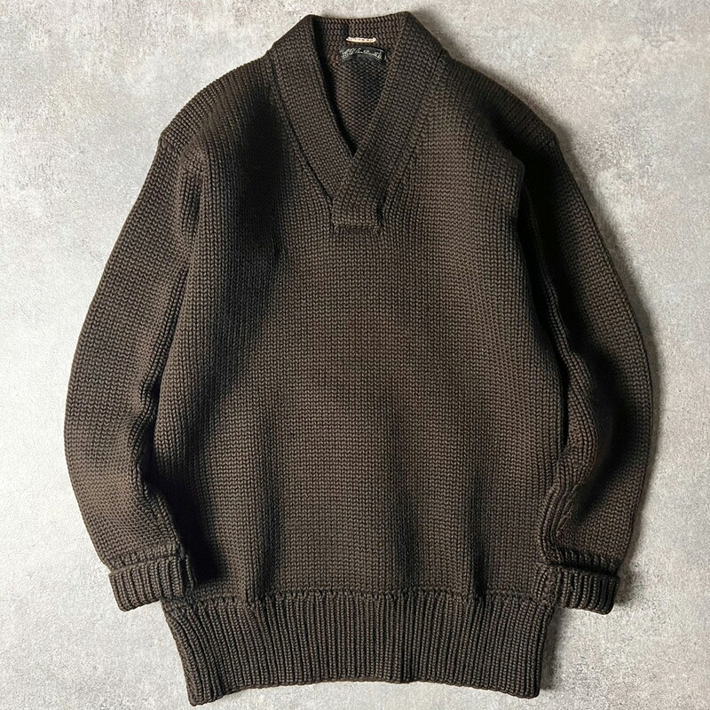 30s A.G.SPALDING&BROS 無地 Vネック ウール ニット レタード セーター / 30年代 ビンテージ アワード ダーク ブラウン ハイゲージ 【中古】 古着 アメリカ古着 USED ユーズド 中古 VINTAGE US古着 アメカジ
