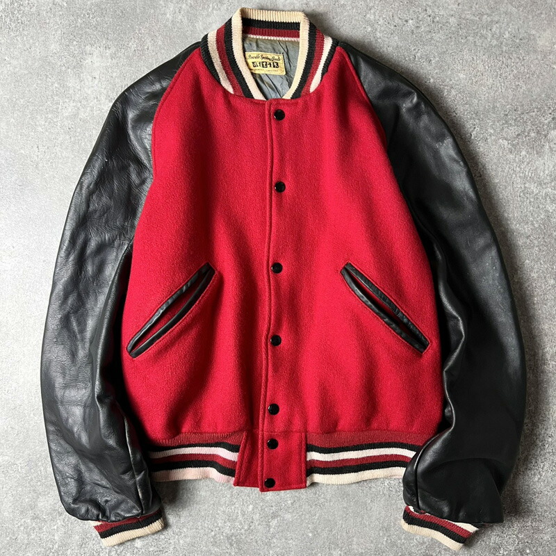 楽天市場】EXPORT LEATHER Melton Coach Jacket / Stadium Award Red