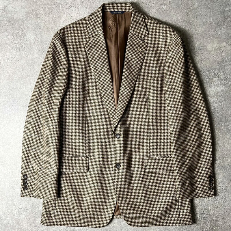 Brooks Brothers MADISON チドリ透かし彫り 2名取り草 テーラード 上衣 41 / ブルックスブラザーズ スポーツジャケット 絨毛 カシミヤ 【中古】 古着 亜米利加古着 USED ユーズド 中古 VINTAGE US古着 アメカジ コート・ジャケット-メンズファッション