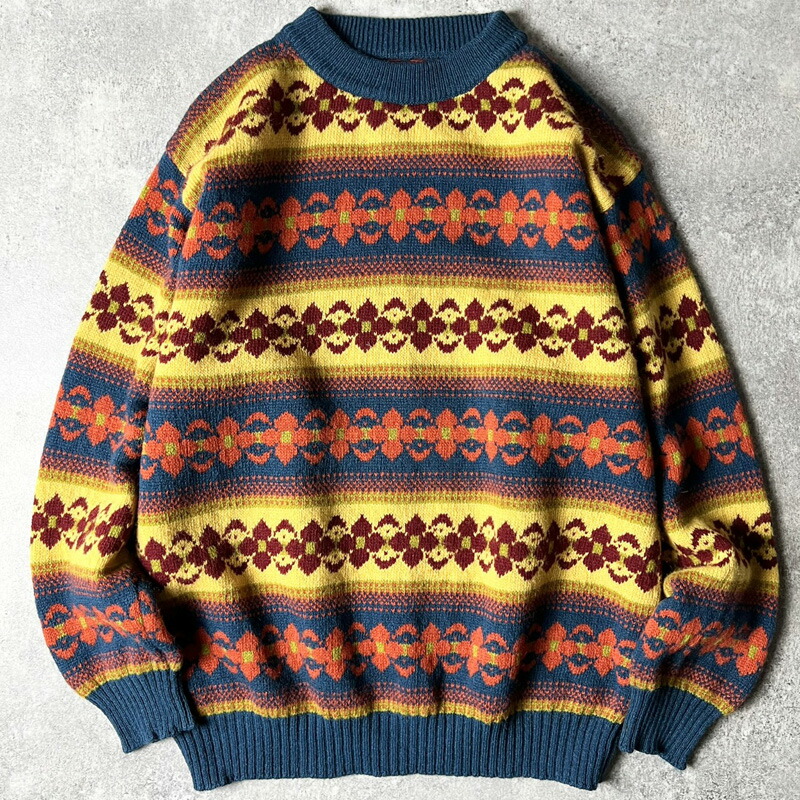 90年代 UNITED COLORS OF BENETTON ベネトン イタリア製 シェットランドウールニットセーター 総柄 メンズ2XL相当 レディース3XL相当 楽天市場】90s イタリア製 BENETTON 総柄 シェットランド ウール