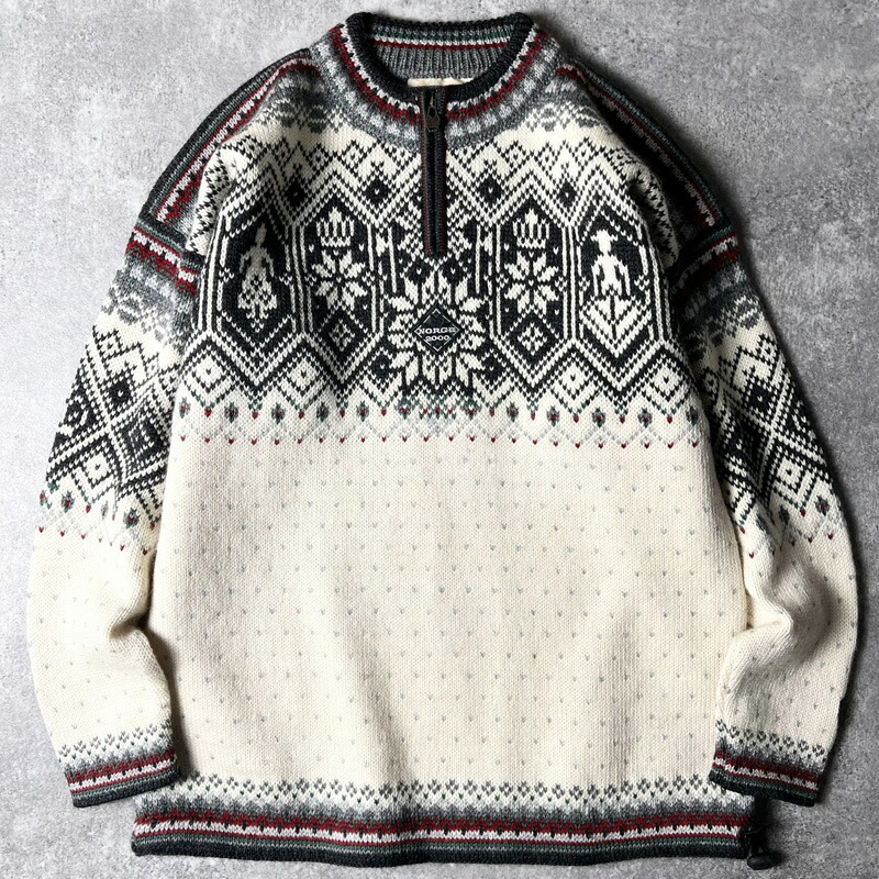 DALE OF NORWAYダーレオブノルウェー【M】ノルダック 総柄ニット DALE OF NORWAYダーレオブノルウェー【M】ノルダック 総柄ニット 楽天