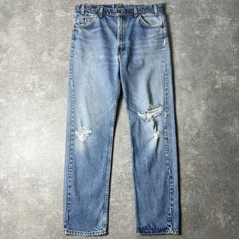 雰囲気系 90s Levis 505 0217 デニム パンツ 36 32 / 90年代 USA製 アメリカ製 リーバイス オールド クラッシュ ダメージ 【中古】 古着 アメリカ古着 USED ユーズド 中古 VINTAGE US古着 アメカジ