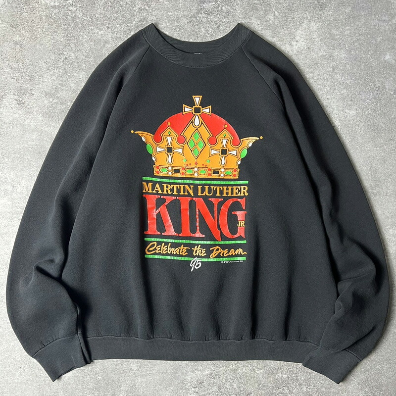 90s USA製 キング牧師 追悼 プリント スウェット トレーナー XL / 90年代 アメリカ製 オールド マーチン ルーサー キング 偉人 【中古】 古着 アメリカ古着 USED ユーズド 中古 VINTAGE US古着 アメカジ