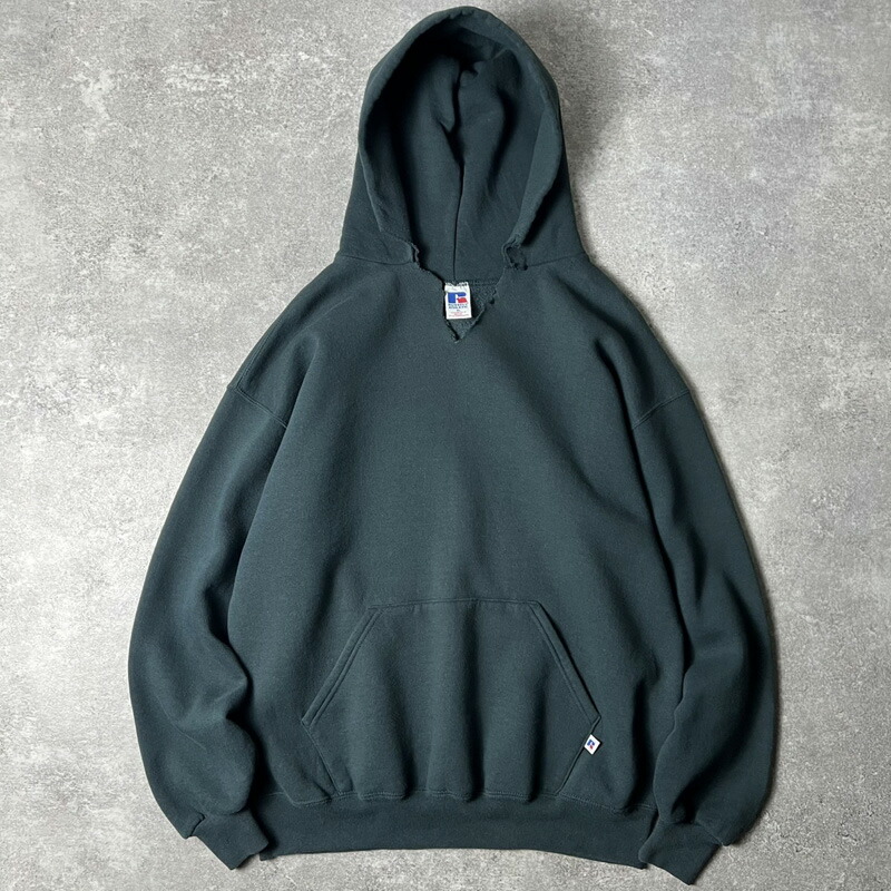 ラッセル 金タグ 70s 80s パーカー プルオーバー 裏起毛 グレー M ラッセル 金タグ 70s 80s パーカー プルオーバー 裏起毛 グレー