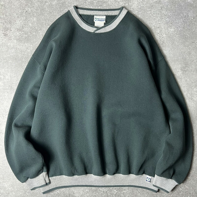90s USA製 DISCUS リブライン 無地 流汗 調教師 XL / 90日付け 亜米利加製 年寄りの ディスカス 流汗 緑であること 【中古】 古着 亜米利加古着 USED ユーズド 中古 VINTAGE US古着 アメカジ