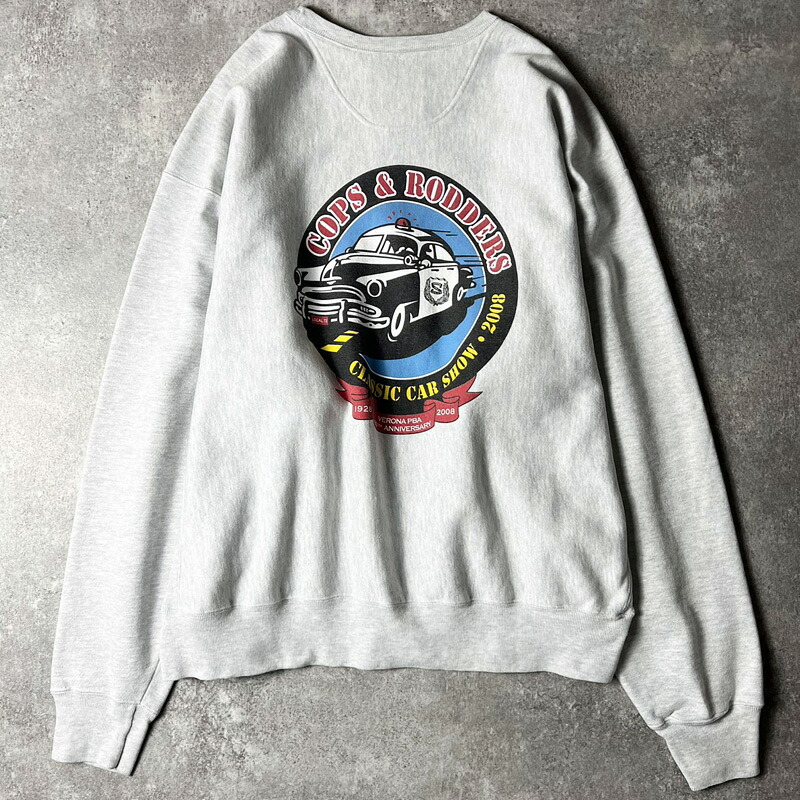 00s Champion 両面 企業物 プリント プレミアム リバースウィーブ スウェット トレーナー / 00年代 オールド チャンピオン 霜降り グレー 【中古】 古着 アメリカ古着 USED ユーズド 中古 VINTAGE US古着 アメカジ