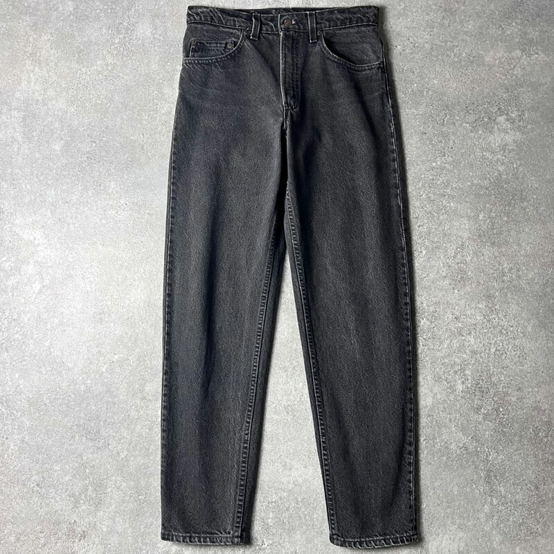 90s USA製 Levis 550 0260 黒いこと ジーンズ ズボン下 31 32 / 90年月日 リーヴァイズジーンズ 亜米利加製 年寄りの デニム ジーパン 黒 テーパード