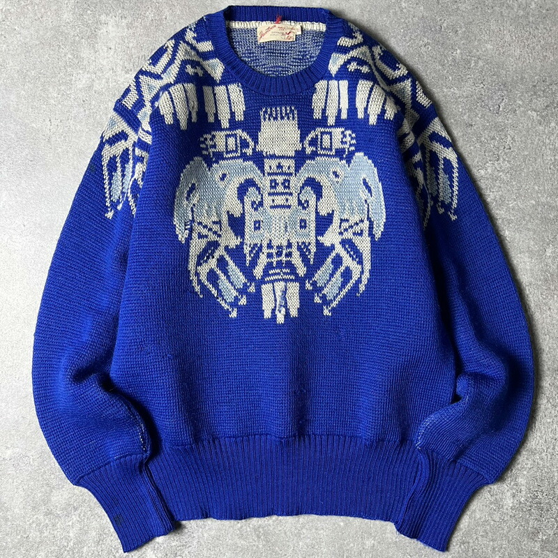楽天市場】60s USA製 Jantzen アーガイル 総柄 25% モヘア ウール V