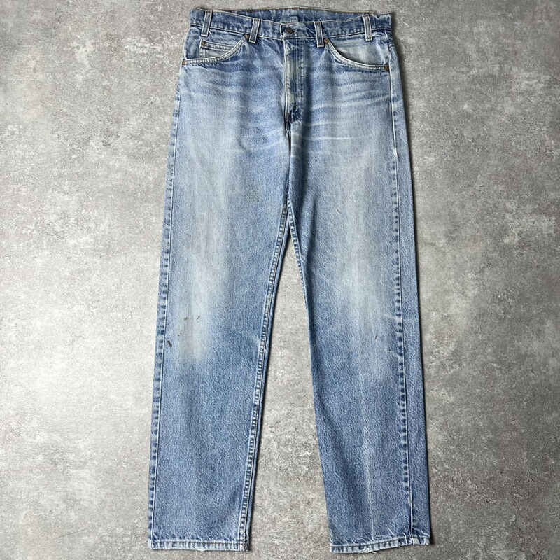 90s USA製 Levis 505 デニム パンツ 33 32 / 90年代 アメリカ製 リーバイス オールド ジーンズ ジーパン ヒゲ 【中古】 古着 アメリカ古着 USED ユーズド 中古 VINTAGE US古着 アメカジ