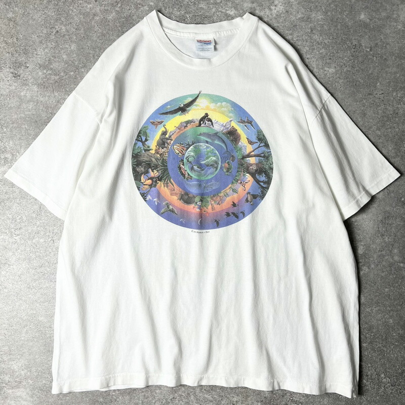 00s Bobby G's 大判 アニマルプリントTシャツ L Pig 古着 00s Bobby