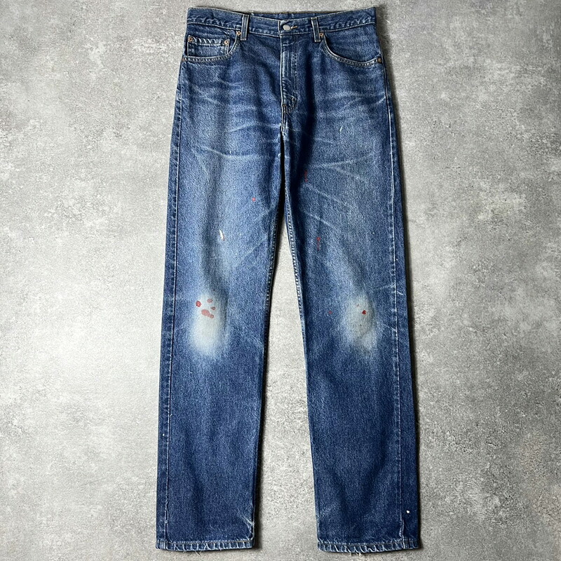 雰囲気系 90s Levis 505 0216 デニム パンツ 34 34 / 90年代 リーバイス オールド 濃紺 ペンキ ジーンズ テーパード 【中古】 古着 アメリカ古着 USED ユーズド 中古 VINTAGE US古着 アメカジ