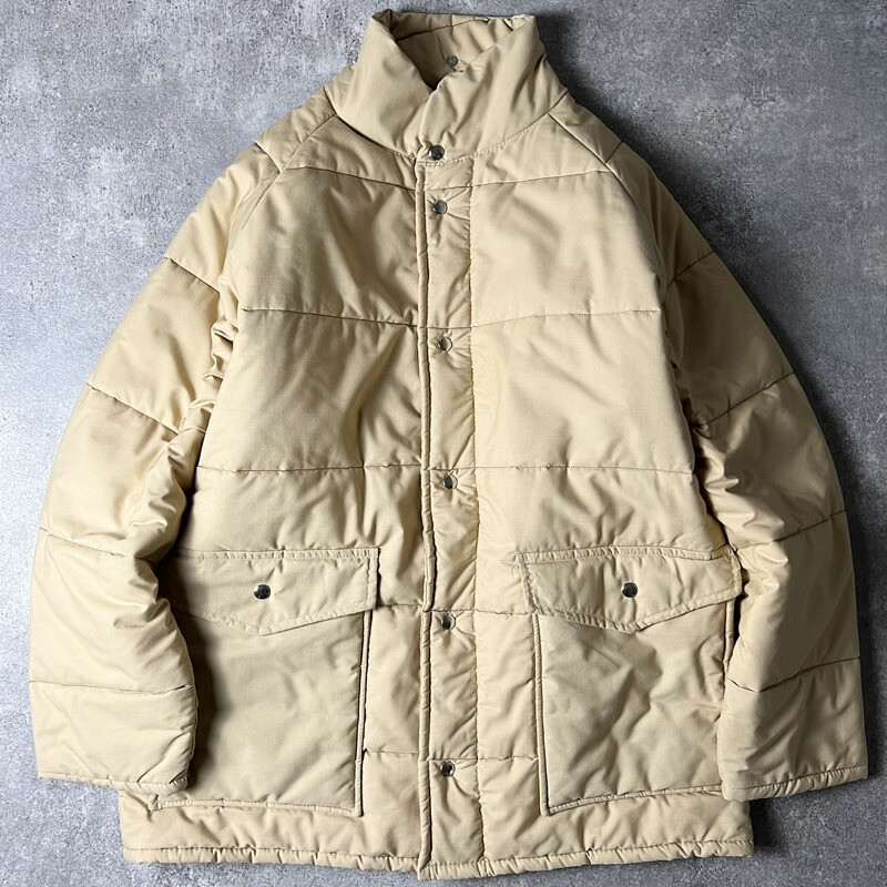 70s Fleetwood Sportswear 中綿 ジャケット XL / 70年代 ビンテージ ジャンパー カーキ ブルゾン ハイネック