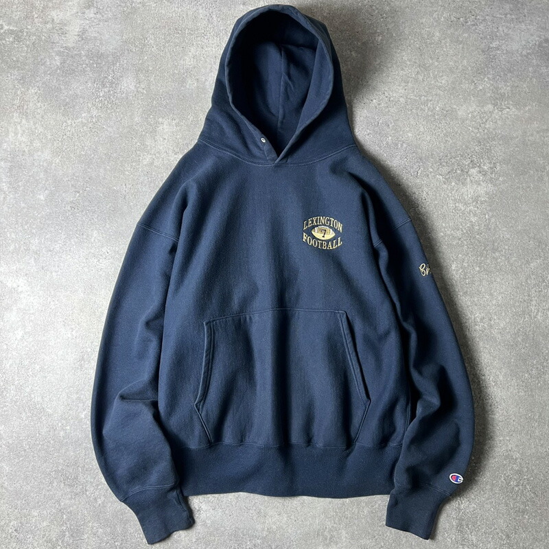 00s Champion 3段 刺しゅう リバースウィーブ 汗水 ボンネット パーカー XL / 00年月日 年寄りの はやりっ子 調教師 米国海軍