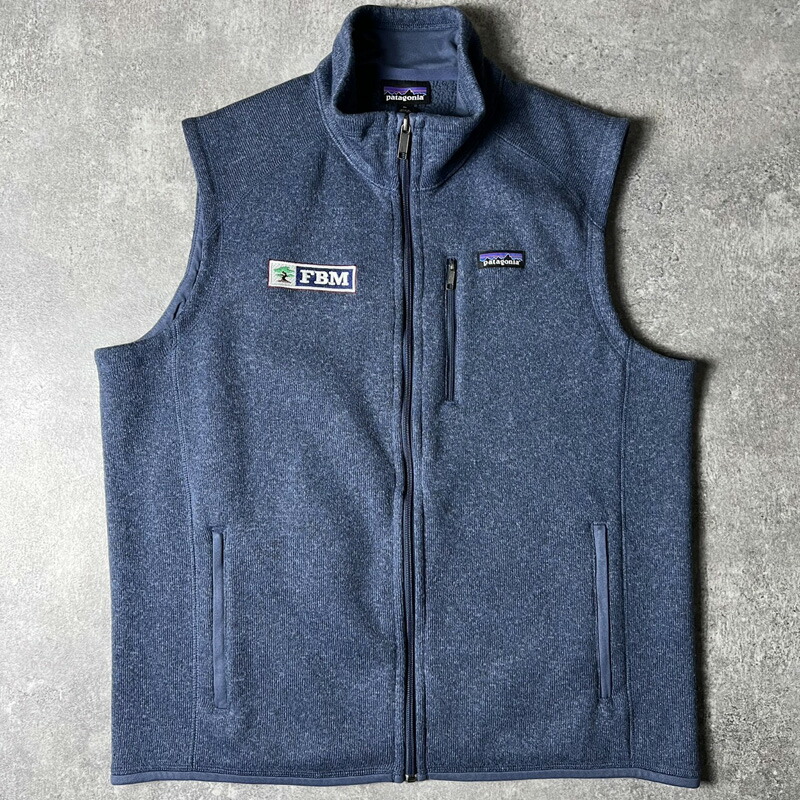 17年製 Patagonia 企業 ロゴ 刺繍 フルジップ ベターセーター ベスト XL / パタゴニア フリース ハイネック ネイビー アウトドア