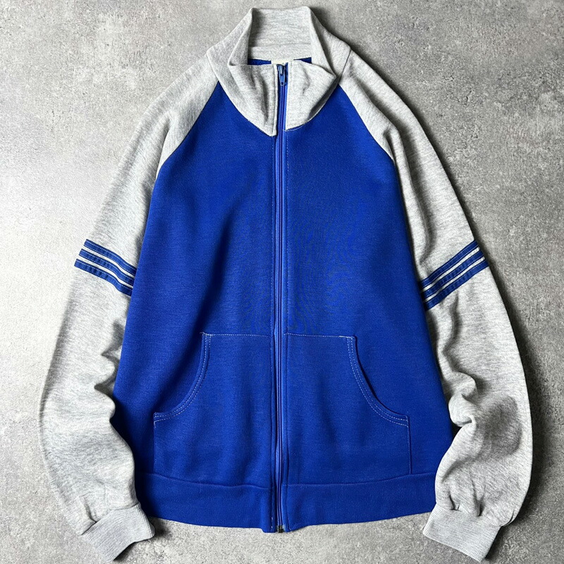 80s USA製 BASSETT WALKER フルジップ ハイネック 流汗 ティーシャツ 上衣 M / 80日にち 亜米利加製 ビンテージ 調教師 貨物自動車 コート・ジャケット-メンズファッション