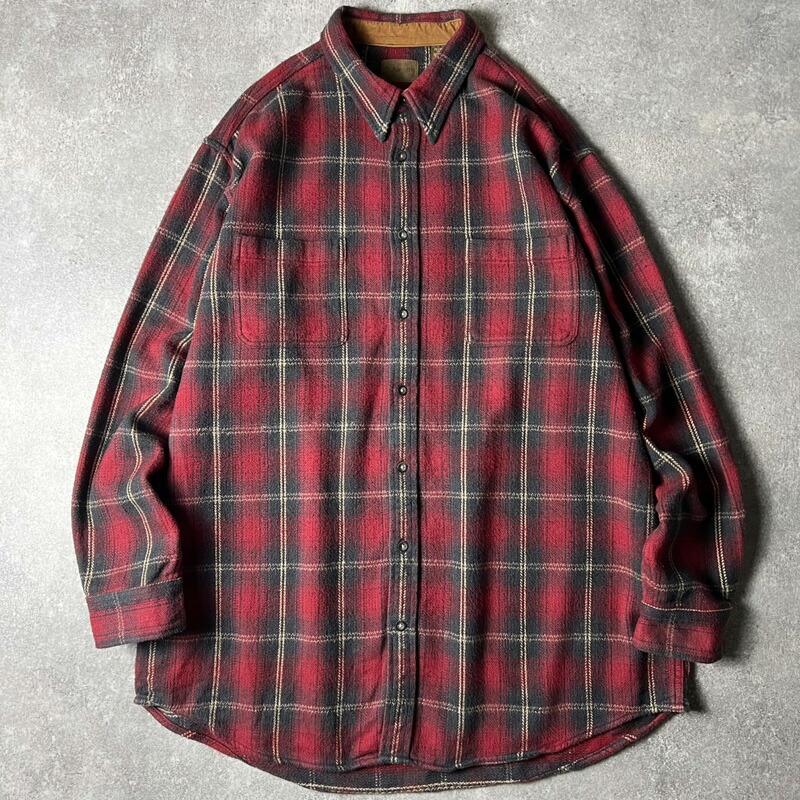 楽天市場】90s ST JOHN'S BAY チェック 長袖 ヘビー フランネル シャツ