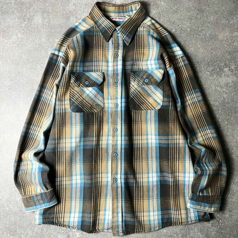 楽天市場】70s USA製 FROSTPROOF チェック ヘビー フランネル シャツ M
