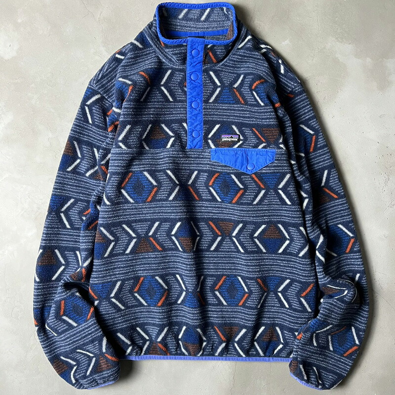 17年製 Patagonia 総柄 スナップT プルオーバー フリース ジャケット XXL キッズ / パタゴニア ジャンパー ハイネック レディース 【中古】 古着 アメリカ古着 USED ユーズド 中古 VINTAGE US古着 アメカジ