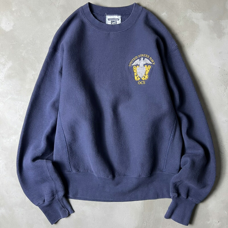 90s U.S.NAVY ロゴ 刺繍 RWタイプ スウェット トレーナー M / 90年代 オールド リバース ネイビー ナス紺 USN Lee 【中古】 古着 アメリカ古着 USED ユーズド 中古 VINTAGE US古着 アメカジ 7,762円