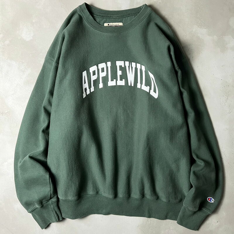 00s Champion カレッジ プリント プレミアム リバースウィーブ スウェット トレーナー XXL / 00年代 オールド チャンピオン グリーン 【中古】 古着 アメリカ古着 USED ユーズド 中古 VINTAGE US古着 アメカジ