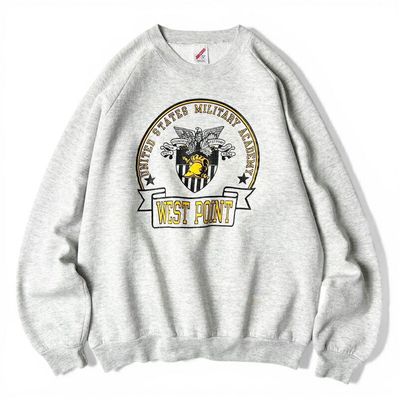 80s USA製 WEST POINT ロゴタイプ 刷り上げる 流汗 調教師 XL / 80日付け 亜米利加製 ビンテージ 霜降り 薄墨色 JERZEES 【中古】 古着 亜米利加古着 USED ユーズド 中古 VINTAGE US古着 アメカジ
