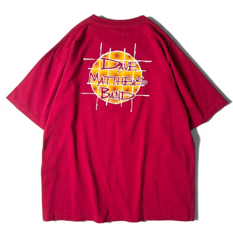 90s USA製 Dave Matthews Band 両面 ロゴタイプ 刷り上げる 半袖 プルオーバー XL / 90年月日 亜米利加製 デイヴ マシューズ バンT ダンス楽隊 ぶどう酒 赤いこと 【中古】 古着 亜米利加古着 USED ユーズド 中古 VINTAGE US古着 アメカジ