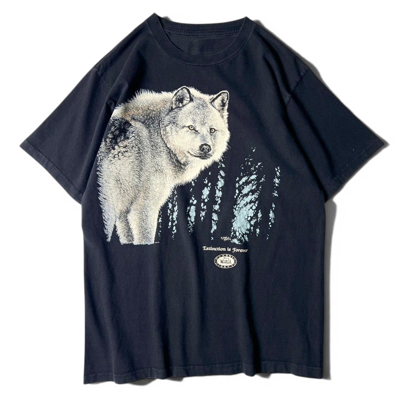 90s Woolrich 狼 刷り上げる 半袖 プルオーバー / 90日にち 年寄りの 毛糸資産家 毛の荒物 美術 狼 狼 シングル 黒いこと 【中古】 古着 亜米利加古着 USED ユーズド 中古 VINTAGE US古着 アメカジ