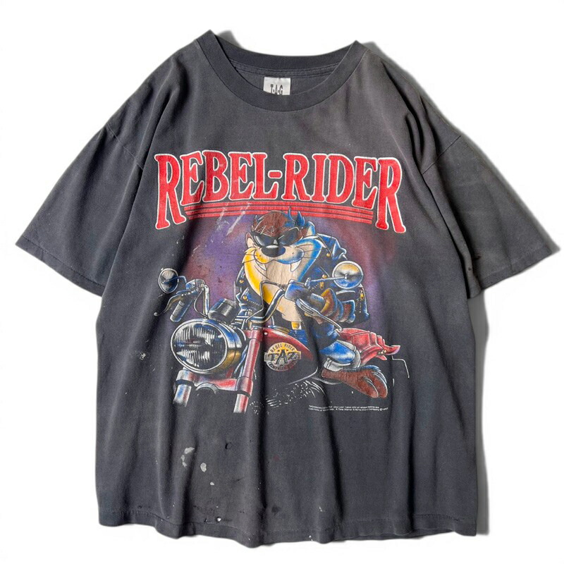 佇まい系 90s USA製 ルーニー テューンズ 公式的 タズマニアン 天魔波旬 刷り上げる 半袖 ティーシャツ L / 90年月日 亜米利加製 年寄りの シングル 芥もくた スライス 黒いこと 【中古】 古着 亜米利加古着 USED ユーズド 中古 VINTAGE US古着 アメカジ